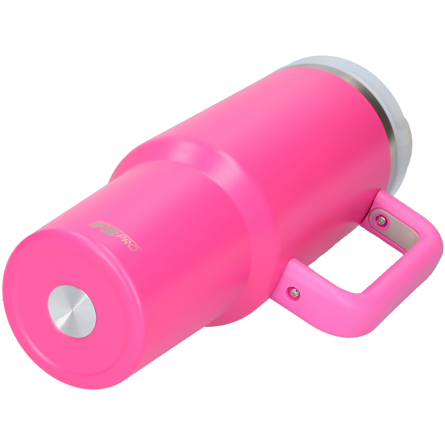 Thermos drinkbeker tumbler 1.2L met handvat en rietje - 1200 ML - Roze